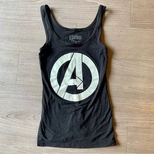 Avengers Symbol Black Tank Top